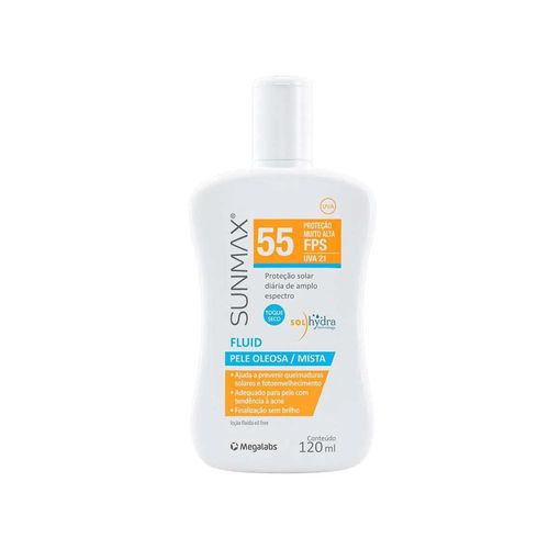 Protetor Solar em Loção Sunmax Fluid com FPS 55 120ml