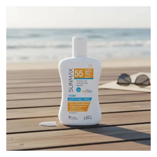 Protetor Solar em Loção Sunmax Fluid com FPS 55 120ml