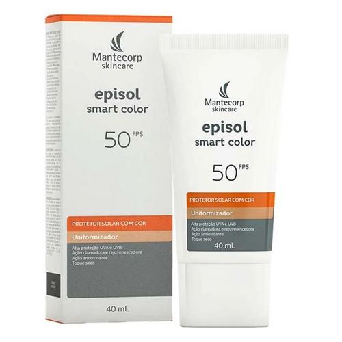 Protetor Solar Facial em Loção Mantecorp Episol Smart Color Uniformizador com Niacinamida FPS 50 40ml