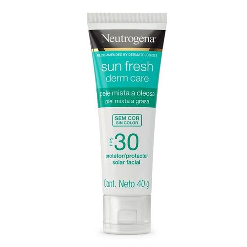 Protetor Solar Facial em Creme Neutrogena Sun Fresh Derm Care Pele Oleosa com FPS 30 40g