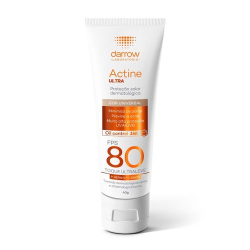 Protetor Solar Facial em Loção Darrow Actine com FPS 80 Cor Universal 40g