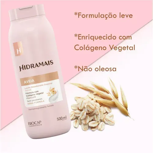 Loção Hidratante Corporal Hidramais com Aveia e Colágeno Vegetal 500ml