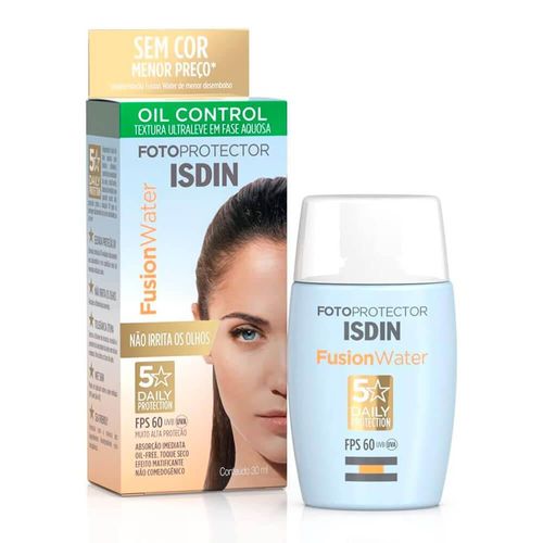 Protetor Solar Facial em Loção ISDIN Fusion Water FPS 60 50ml