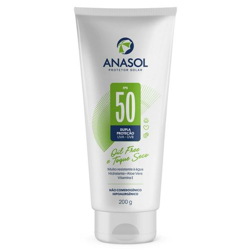 Protetor Solar em Loção Anasol com Aloe Vera e Vitamina E FPS 50 200g