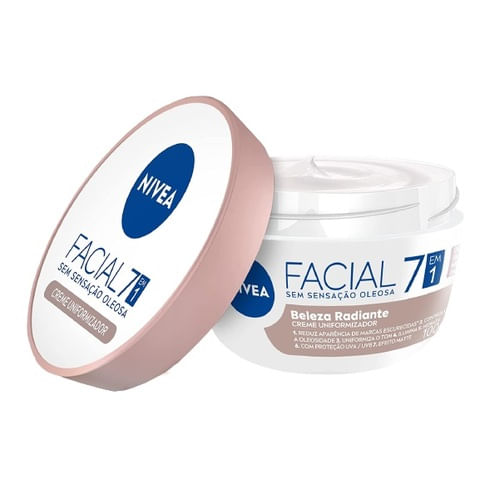 Hidratante Facial em Creme Nivea Beleza Radiante com Ácido Hialurônico 100g