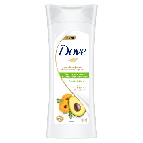 Hidratante Corporal em Loção Dove com Óleo de Abacate e Calêndula 400ml