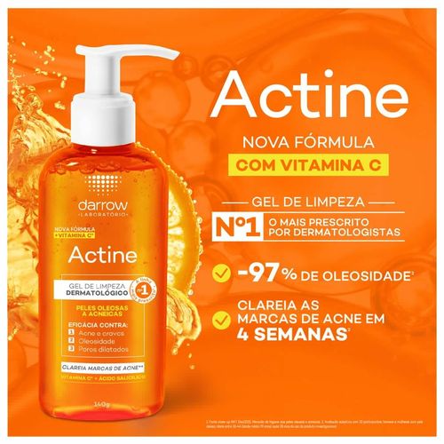 Gel de Limpeza Darrow Actine com Vitamina C e Ácido Salicílico 140g