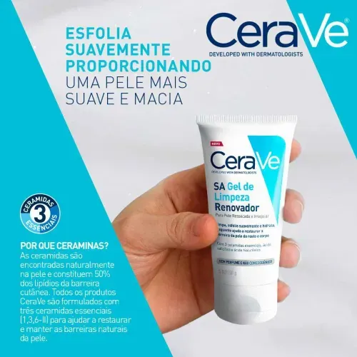Gel de Limpeza CeraVe com Ácido Salicílico e Ceramidas 150g