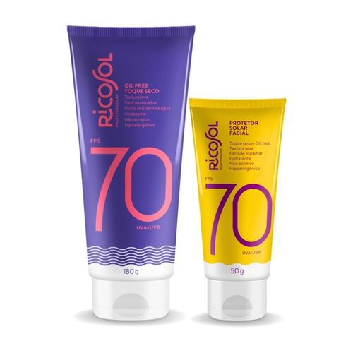 Kit Protetor Solar em Loção Ricosol FPS 70 180g + 50g