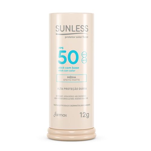 Protetor Solar Facial em Stick Sunless com Cor Média FPS 50 12g
