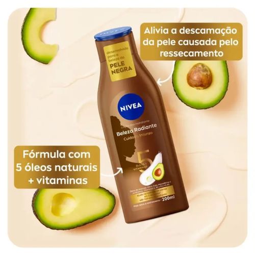 Hidratante Corporal em Loção Nivea Beleza Radiante com 5 Óleos e Vitaminas 200ml