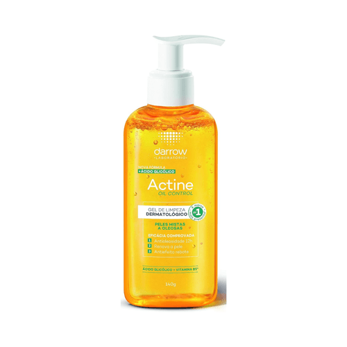 Gel de Limpeza Facial Darrow Actine Control com Ácido Lático e Zinco 140g