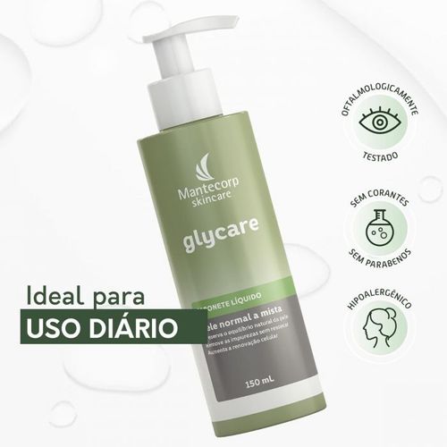 Sabonete Líquido Facial em Gel Mantecorp Glycare com Ácido Glicólico 150ml