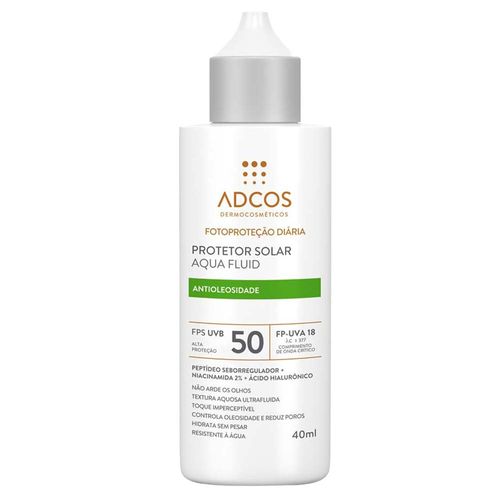 Protetor Solar Facial em Loção Adcos Aqua Fluid com FPS 50 50ml
