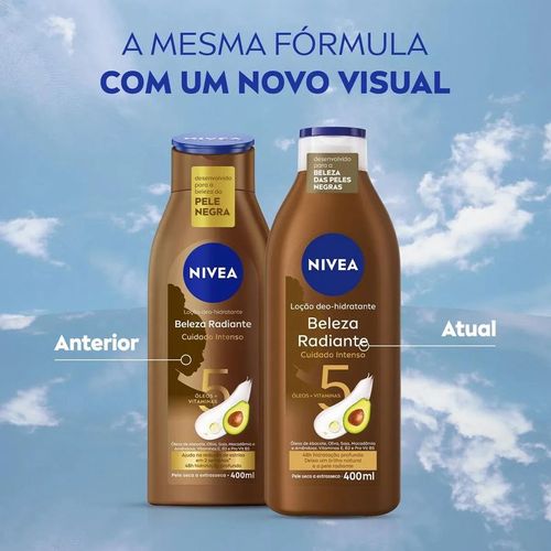 Hidratante Corporal em Loção Nivea Beleza Radiante com 5 Óleos e Vitaminas 400ml