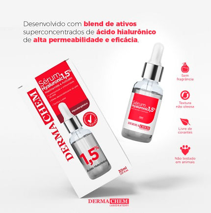 Sérum Facial Dermachem Hyaluronic com Ácido Hialurônico 30ml