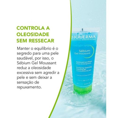 Gel de Limpeza Facial Bioderma Sébium com Fluidactiv 100ml