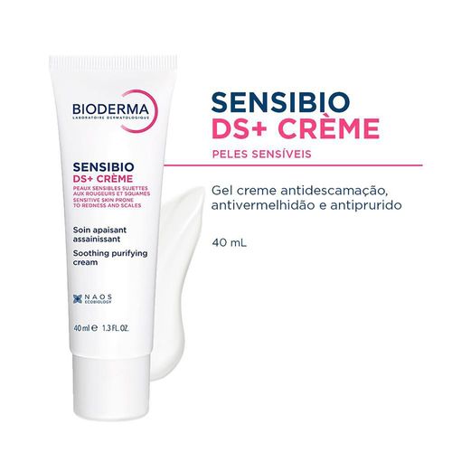 Hidratante Facial em Gel Bioderma Sensibio DS+ Antidescamação 40ml