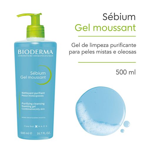 Gel de Limpeza Facial Bioderma Sébium Moussant 500ml