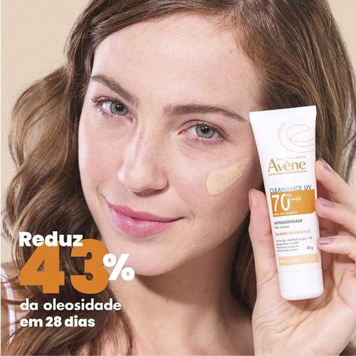 Protetor Solar Facial em Loção Avène Cleanance com Cor Clara FPS 70 40g