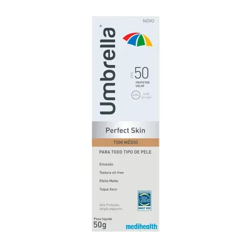 Protetor Solar Umbrella Perfect Skin Tom Medio FPS50 - 50g