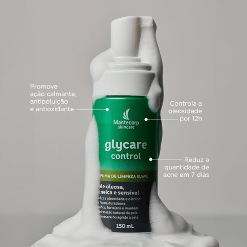Espuma de Limpeza Mantecorp Skincare Glycare Control com Ácido Glicólico 150ml