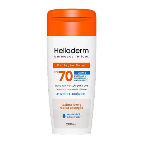 Protetor Solar Corporal em Creme Helioderm com Ácido Hialurônico FPS 70 200ml