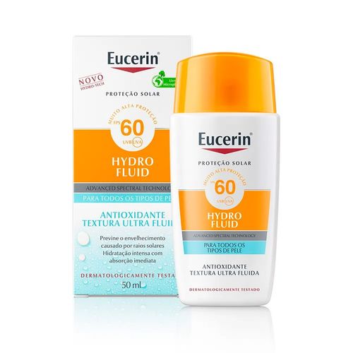 Protetor Solar Facial em Fluido Eucerin Sun Hydro Fluid FPS 60 50ml