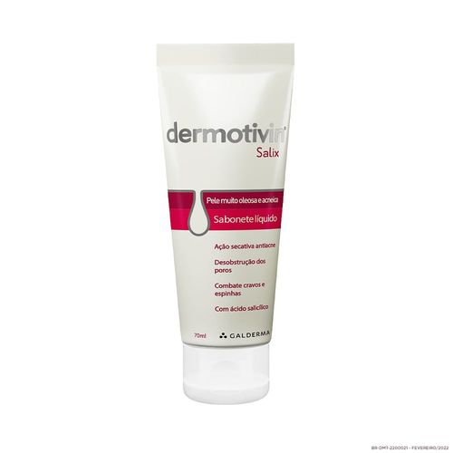Sabonete Líquido Facial Dermotivin Salix com Ácido Salicílico 70ml