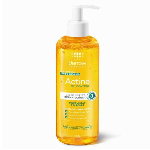 Gel de Limpeza Darrow Actine Oil Control com Ácido Glicólico e Vitamina B5 400g