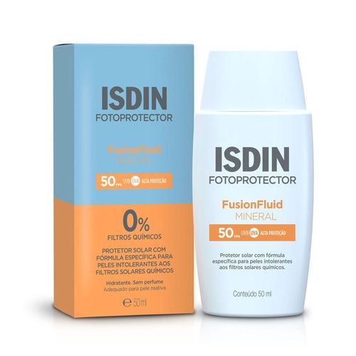 Protetor Solar em Loção ISDIN Fusion Fluid com Filtros Minerais FPS 50 50ml