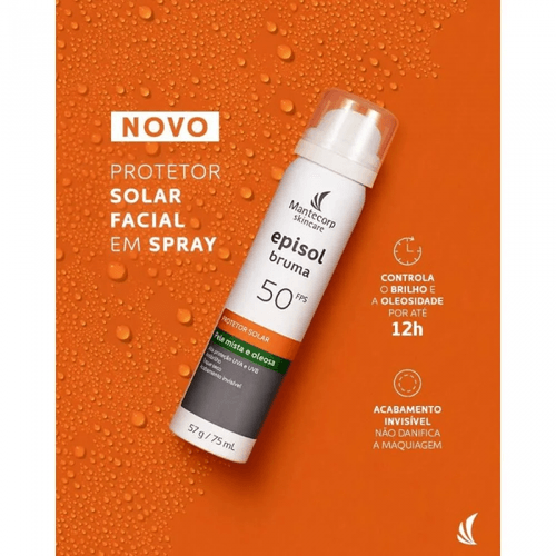 Protetor Solar Facial em Spray Mantecorp Episol Bruma com FPS 50 75ml