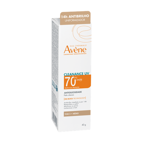 Protetor Solar Facial em Loção Avène Cleanance com Cor Média FPS 70 40g