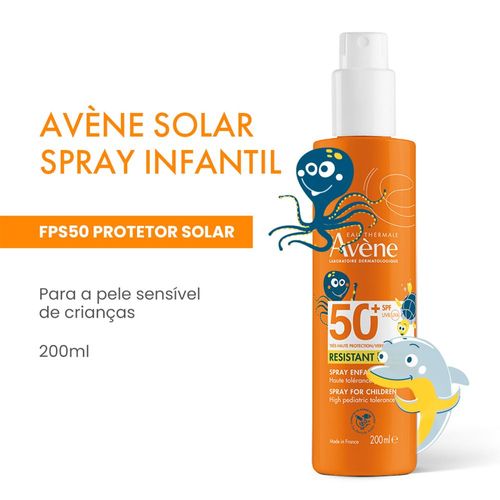 Protetor Solar em Spray Avène Infantil FPS 50 200ml