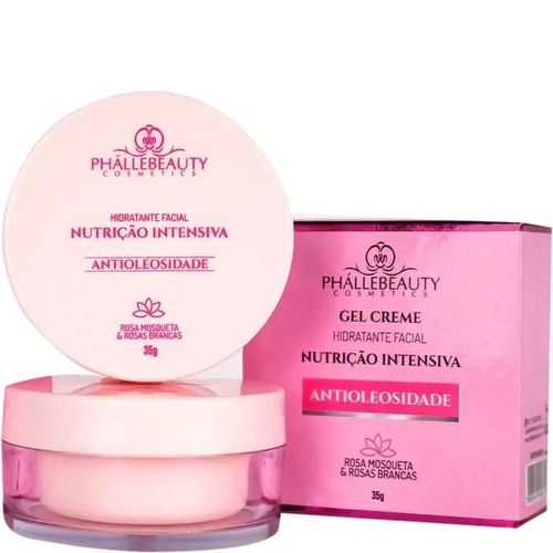 Hidratante Facial em Gel Phallebeauty com Ácido Hialurônico e Colágeno 35g
