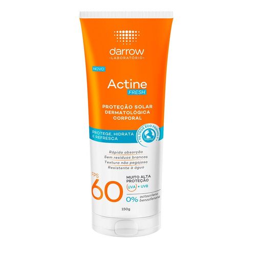Protetor Solar Corporal em Loção Darrow Actine Fresh com Vitamina E FPS 60 150g