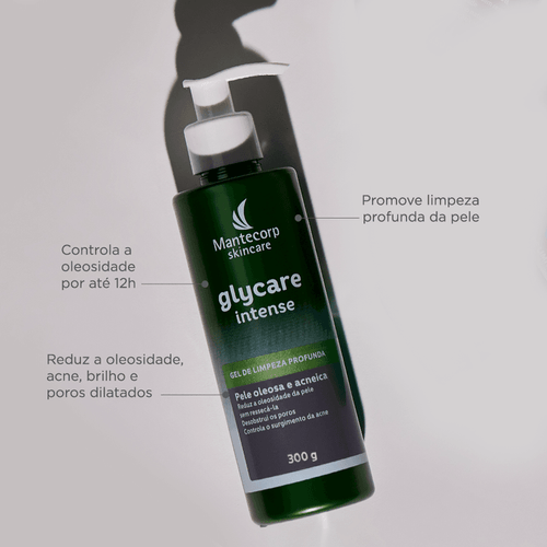 Gel de Limpeza Facial Mantecorp Skincare Glycare Intense com Ácido Glicólico 300g