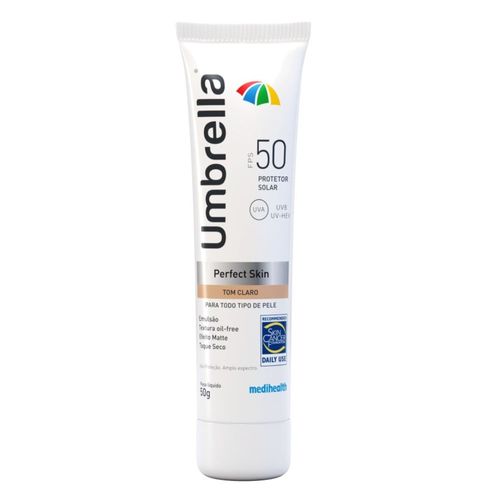 Protetor Solar Facial em Creme Megalabs Umbrella Perfect Skin Tom Claro FPS 50 50g