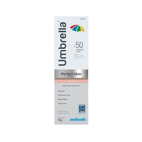Protetor Solar Facial em Creme Megalabs Umbrella Perfect Skin Tom Claro FPS 50 50g