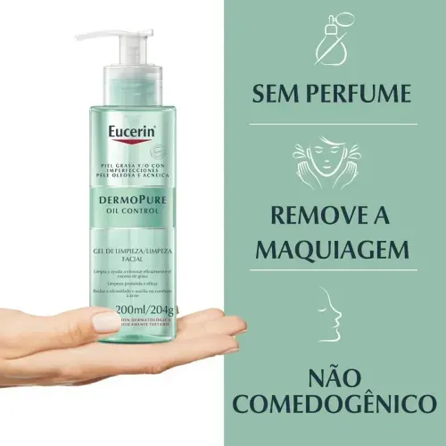 Gel de Limpeza Facial Eucerin DermoPure com Ácido Salicílico 200ml