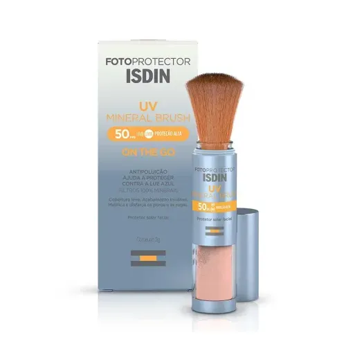 Protetor Solar em Pó ISDIN UV Mineral Brush com Filtros Minerais FPS 50 2g