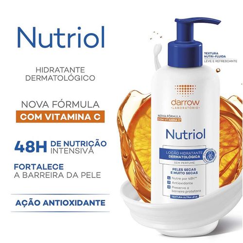 Loção Hidratante Corporal Darrow Nutriol com Esqualano e Vitamina C 400ml