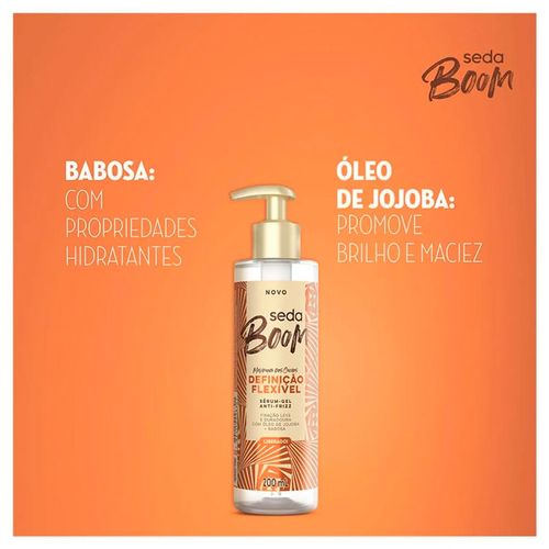 Sérum Capilar em Gel Seda Boom com Óleo de Jojoba e Babosa 190ml