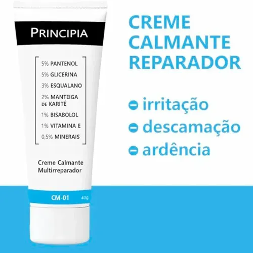 Hidratante Facial em Creme Principia CM-01 com Pantenol 40g