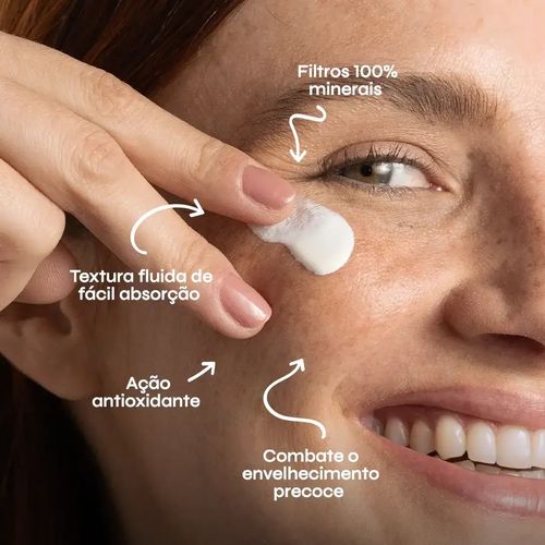 Protetor Solar Mineral em Loção Ollie com Niacinamida e Esqualano FPS 50 40g