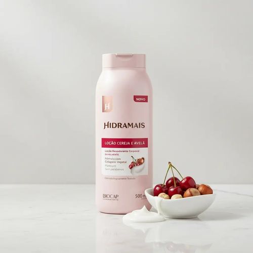 Hidratante Corporal em Loção Hidramais Cereja e Avelã com Colágeno Vegetal 500ml