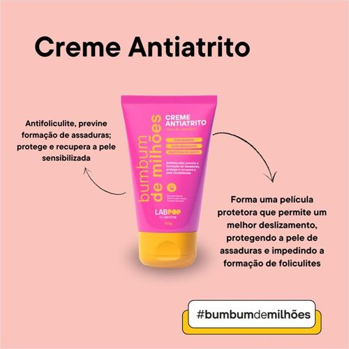Creme Antiatrito Labotrat Labpop Bumbum de Milhões com Niacinamida 100g