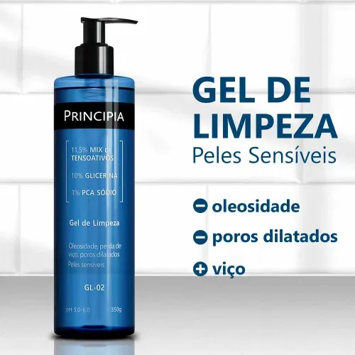 Gel de Limpeza Principia GL-02 com Glicerina e PCA Sódio 350ml