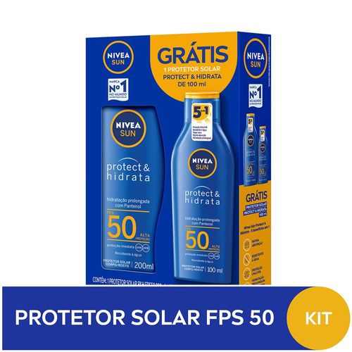 Protetor Solar em Loção Nivea Sun Protect & Hidrata com Panthenol FPS 50 200ml + 100ml