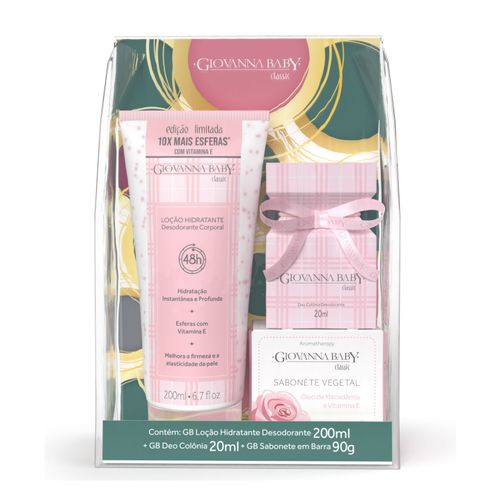 Kit Hidratante Corporal Giovanna Baby Classic com Colônia e Sabonete 200ml